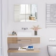 thumbnail image 3 of HomCom Double Door Wall Mounted Bathroom Mirror Medicine Cabinet with Modern Design, Large Storage, and Quiet Hinges, 3 of 9