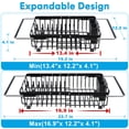 thumbnail image 2 of Secador de platos expandible de acero inoxidable JASIWAY negro, 2 of 8