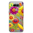thumbnail image 1 of MUNDAZE LG Aristo 5/Phoenix 5/Risio 4 Shockproof Clear Hybrid Protective Phone Case Colorful Yellow Pink Folk Style Floral Spring Flowers Cover, 1 of 6