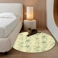 thumbnail image 2 of Round Rugs 3Ft, Yellow Green Coastal Round Area Rug Washable Indoor Throw Carpet, Starfish Nautical Ocean Sea Wooden Small Non Slip Circle Rug for Bedroom Living Room Home Decor Aesthetic, 2 of 8