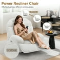 thumbnail image 3 of YSICK Oversized Power Swivel Rocker Recliner Chair with USB Ports Chenille for Living Room,Beige, 3 of 7