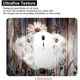 thumbnail image 2 of Butterfly Daisy Wooden Design Mouse Pad Waterproof AntiSlip Rubber Base, Rustic White Flower Pattern, Ideal for Office Decor and Laptop Use, 9.5 x7.9 Inch, Adds a Natural Touch, 2 of 6