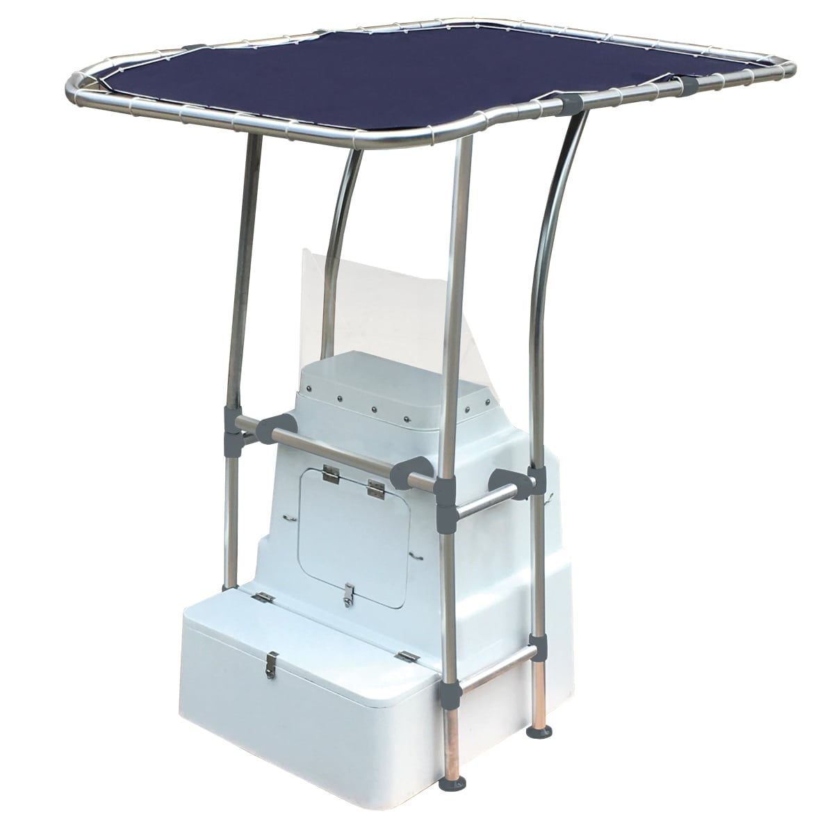 Oceansouth Heavy Duty Boat TTop White Frame Waterproof Sun Protection 1.4M x 2.0M Blue