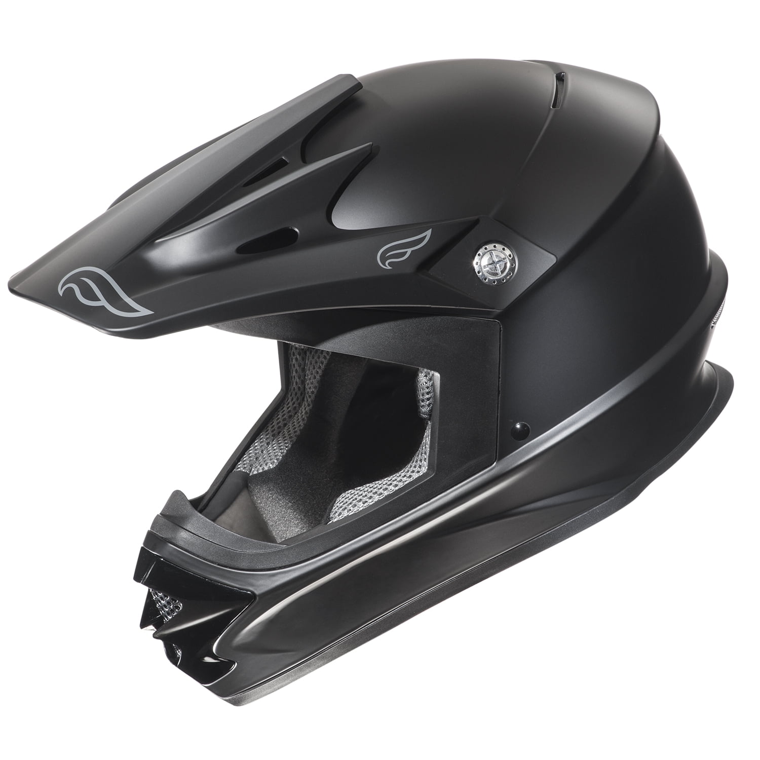 flat black dirt bike helmet