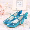 thumbnail image 2 of Kids Leather Shoes For Girls Princess Glitter Children High Heel Girls Shoes Butterfly 3D332, 2 of 5