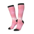thumbnail image 2 of Fotbe Sparkly Pink Glitter print Women's Men's Novelty Crew Socks Cotton Socks Knee High Socks for Walking,Running,Nurses,Pregnancy, 2 of 9