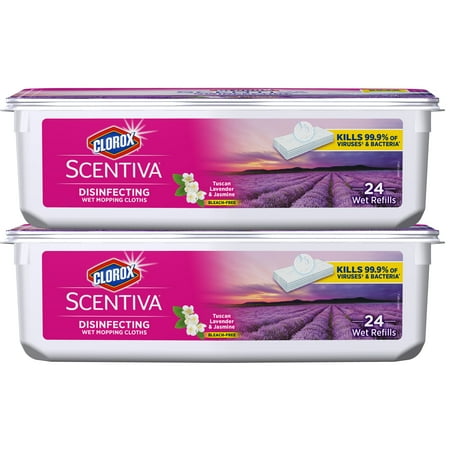 Clorox Scentiva Disinfecting Mopping Cloths, Tuscan Lavender & Jasmine, 48