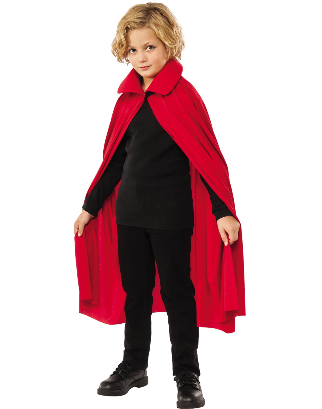 Red 36 Inch Adult Short Vampire Costume Cape Robe With Collar - Walmart.com
