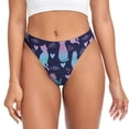 thumbnail image 1 of Balery Silhouette Cats Tangas de Algodón para Mujer con Estampado – Ropa Interior Sexy, Transpirable, G-string-XX-Large, 1 of 6