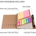thumbnail image 3 of WILFANS 3 Blocs-Notes Spirales pour Carnets Stène avec Porte-Stylo, Notes Collantes, Marqueur de Page Index Coloré, 3 of 5