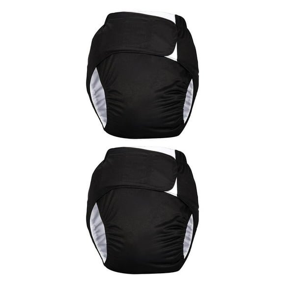 Vogacara Pantalones de incontinencia ajustables sin olor para ancianos cómodos y convenientes Negro 2Conjunto