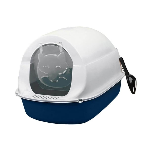 Cat Litter Box Easy to Clean Shield Enclosed with Scatter Shield Splash