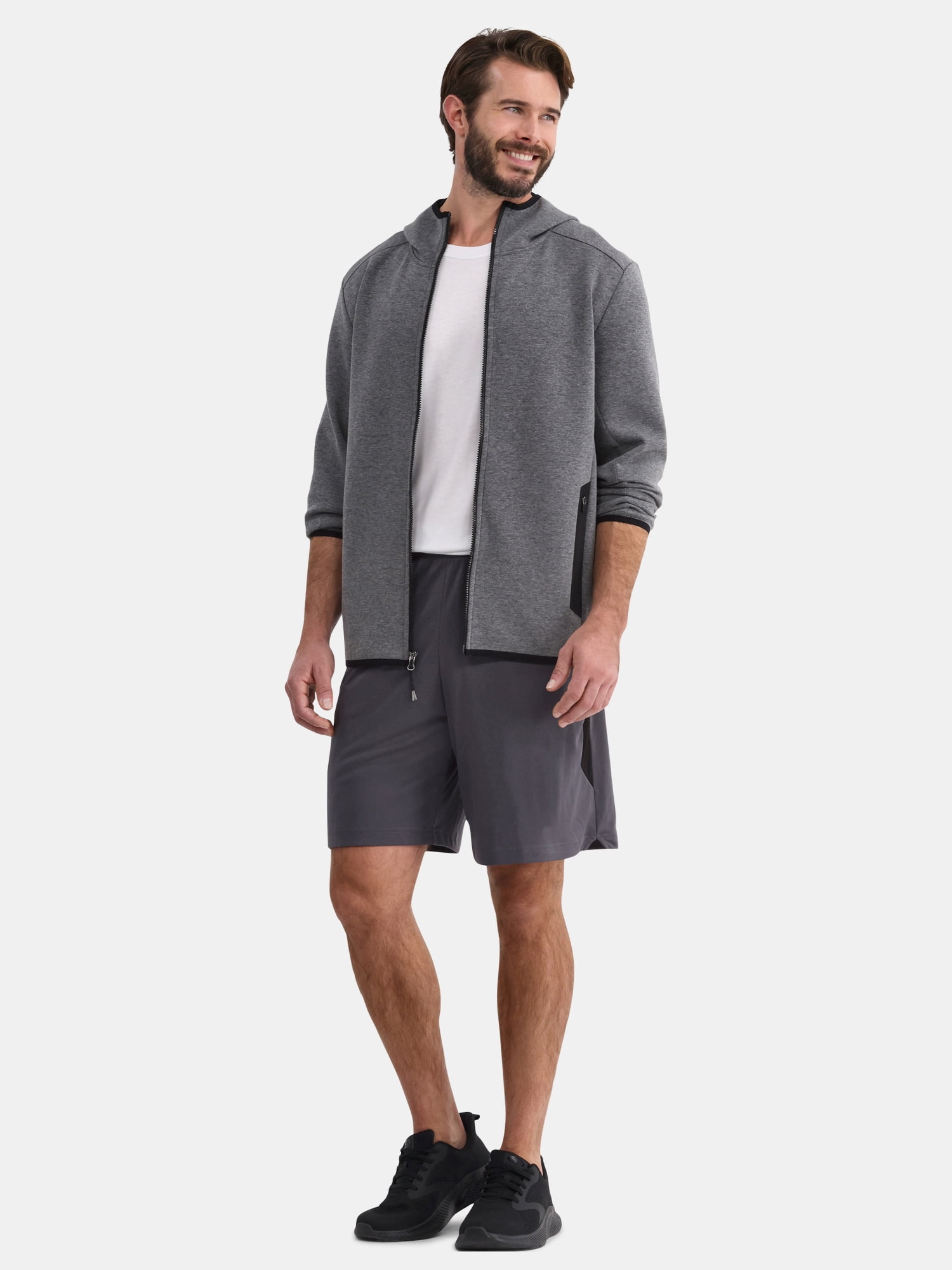 Athletic Works Men's and Big Men's Fusion Knit Zip Jacket, Sizes S-3XL