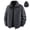 Dark Gray, variant on Puffer Jacket For Men Reversible Fold Collar Thick Warm Long Sleeve Coat With Pockets Winter Black Coffee Dark Gray