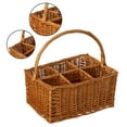 thumbnail image 5 of Wickewise Indoor and Outdoor 6 Bottle Wine and Beverage Wicker Tote Basket – Perfect for Beer, Champagne, Bar Accessories, Home Bars, Picnics, Parties, and Bachelor Party Favors, Brown, 5 of 7