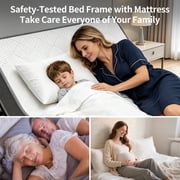 Adjustable Bed with Mattress 77X54 Full Size Wired Remote Simultaneous Head & Foot Incline Zero Gravity Aniti-Snore Adjustable Leg Heights Bedroom Hotel Hospital