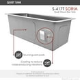 thumbnail image 5 of Stylish Dual Mount 9"W x 18"D Stainless Steel Single Bowl Kitchen Sink with Strainer S-417, 5 of 11