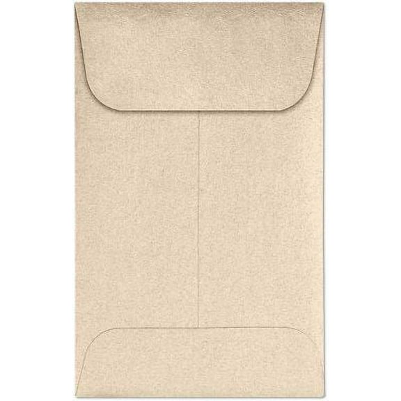 LUX Paper #1 Coin Envelopes, Taupe Metallic, 2.25 x 3.5 inches, 250/Pack