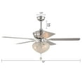 thumbnail image 2 of Miumaeov 52" Modern Crystal Ceiling Fan with Lights and Remote Control Chandelier Fan with Dual Finish Reversible Blades Mute Motor Unique Glass Lampshade for Bedroom Living Room Dining Room, 2 of 9