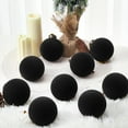thumbnail image 5 of 15 Pcs Velvet Christmas Balls Bulk Flocked Christmas Tree Ball Ornaments Plastic Xmas Decorative Hanging Ornaments, 5 of 6