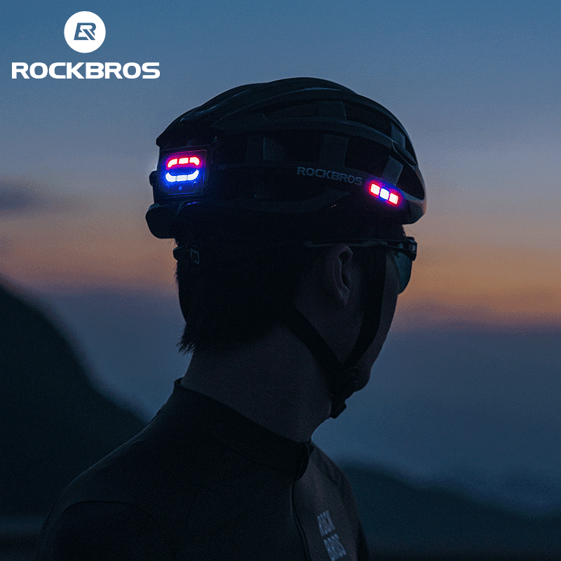 ROCKBROS Bicycle Helmet Multi-functional Head Light 4-sided Lighting Safety Riding/Working Helmet