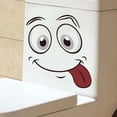 thumbnail image 2 of jifeng Funny Smiling Face Toilet Sticker Cute Toilet Lid Cover Sticker for Bathroom, 2 of 5