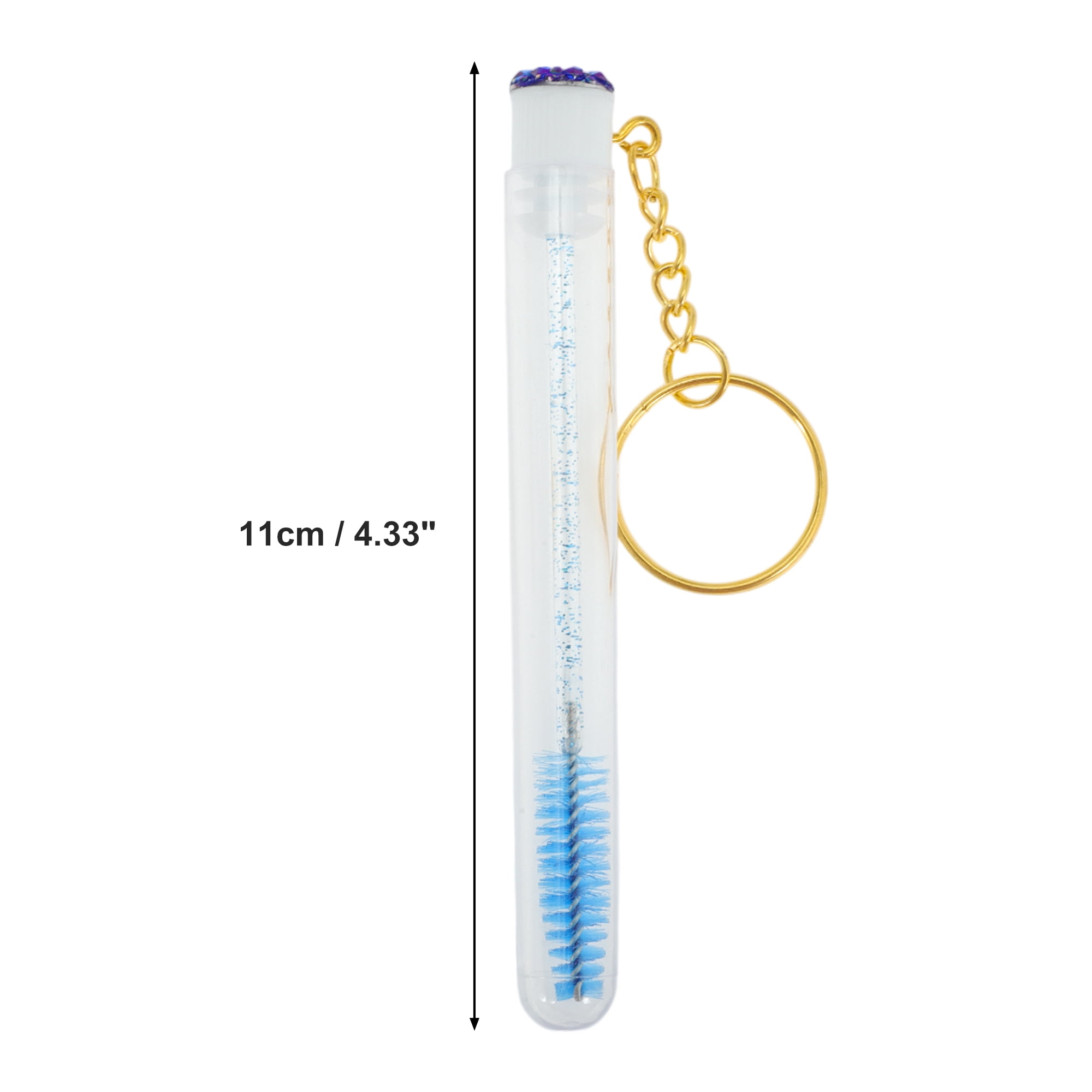 Unique Bargains 1 Pc Durable Eyelash Brush in Tube Design with Gold-Tone Buckle Blue