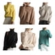 thumbnail image 4 of Guardurnaity Suéter de mujer portátil lavable reemplazo invierno otoño cuello alto Casual manga larga elegante Color sólido pulóver regalo Prendas para la parte del cuerpo Amarillo Guardurnaity AP014393-01, 4 of 5