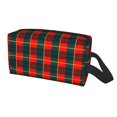 thumbnail image 2 of XMXT Large Capacity Makeup Pouch Bag, Classic Plaid Print Make Up Storage Bag Cosmetic Travel Toiletry Bags for Women Men, One Size, 2 of 9
