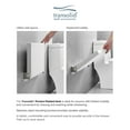 thumbnail image 3 of Transolid PPS1420UP-01BS Preston 14-in x 20-in Flip Up Shower Seat, White and Brushed Stainless, 3 of 5