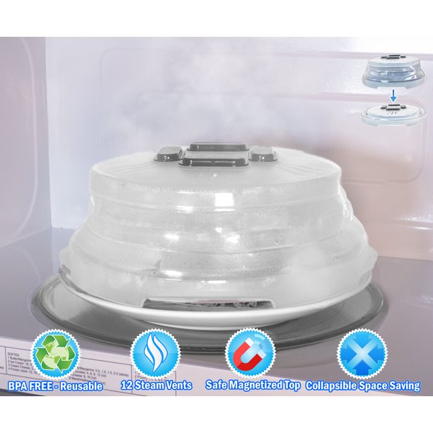 Microwave Collapsible Hovering Anti Splattering Food Lid Cover