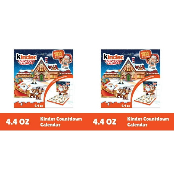 Kinder 2025 Advent Calendar, 24 Individually Wrapped Pieces, Chocolate Candy, 4.4 oz​