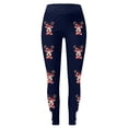thumbnail image 3 of MKLEKYY Leggings deportivos de yoga para mujer, con estampado navideño, informales, a la moda, para levantar el trasero, 3 of 3