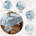 thumbnail image 5 of Light Blue Monstera Deliciosa Table Cloth Waterproof Tablecloths, Summer Botanical Tropical Tablecloth Dining Table Cover for Kitchen Party Tabletop Outdoor, Rectangle Tablecloth 60x102 Inch, 5 of 9
