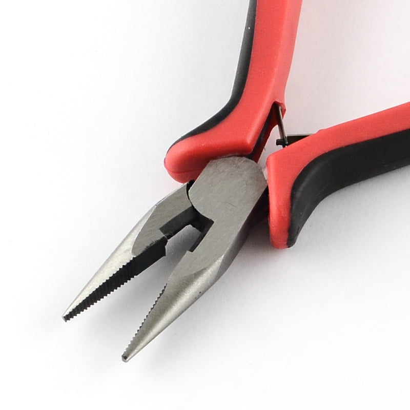 1Set 45# Carbon Steel Jewelry Plier Sets Round Nose Plier Side Cutting Plier Bent Nose Plier and Flat Nose Plier Red 20x33.5x5.5cm