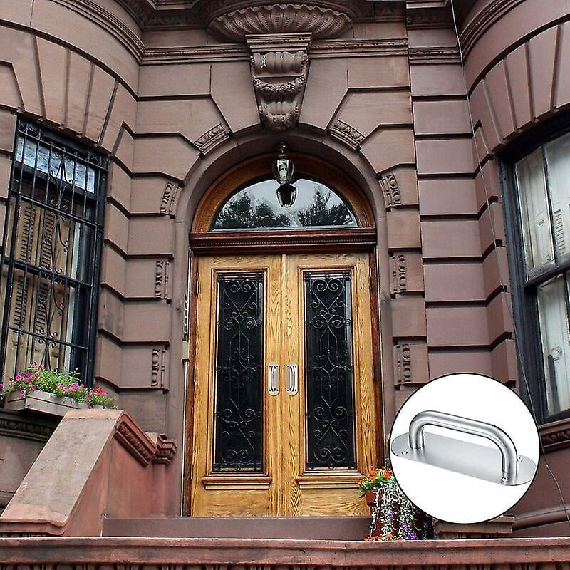 Poignée De Porte Avec Plaque En Acier Inoxydable Robuste Poignée