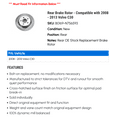 thumbnail image 2 of Rear Brake Rotor - Compatible with 2008 - 2013 Volvo C30 2009 2010 2011 2012, 2 of 2