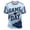 Blue, variant on Game Day Shirt for Men Football Season Print Striped Short Sleeve Crew Neck Sports Fan Graphic Jersey Deep Red S