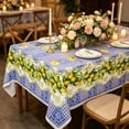 thumbnail image 6 of Lemon Tablecloth 70.8x42.5 Inch Rectangle, Yellow and Blue Tile Flower Pattern Table Cloth Themed Decor for Party Dining Room Birthday Wedding, 6 of 6