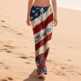 thumbnail image 4 of 4th of July Pajama Pants for Women Soft Pajama Bottoms Comfy Drawstring Sleepwear Long Pajamas Sleepwear, 4 of 5