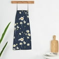 thumbnail image 5 of Naloa 1Pack Adjustable Bib Apron Waterdrop Resistant Cooking Kitchen Aprons for Women Men Chef, Daisies Flowers Print, 5 of 5