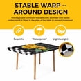 thumbnail image 4 of Yellow Sunflower Table Cloths for 3 Foot Rectangle Tables, Black White Plaid Watercolor Floral Patio Waterproof Elastic Fitted Tablecloths, Washable Rectangular Table Cover for Camping, 4 of 8
