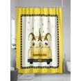 thumbnail image 5 of Shower Curtains Truck With Gnomes Bee Bath Curtain Yellow Buffalo Check Plaid Waterproof Bathroom Shower Curtain Set with Hooks Decoration 72 x 84 Inches, 5 of 7