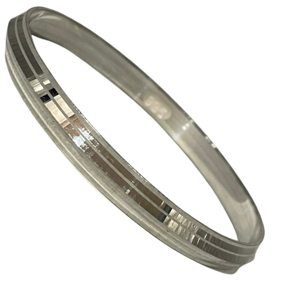925 Sterling Silver Hallmarked Punjabi / Sikh Men Kada #11 Kada Diameter: 2.75 inch / 2-12 Indian
