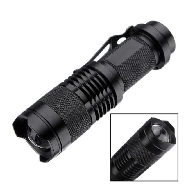 Minilinterna táctica con zoom 7W 1200lm CREE Q5 LED SA3 Ehuebsd Embalaje original