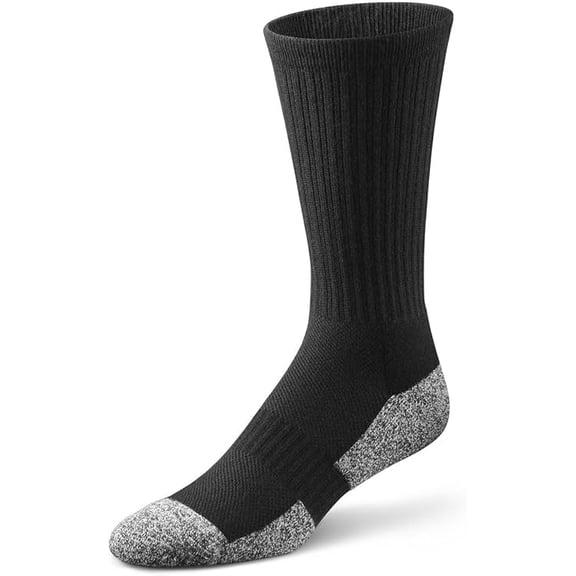 Dr. Comfort Crew Diabetic Socks, Black, Medium