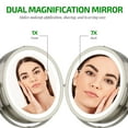 thumbnail image 5 of OVENTE 6" Lighted Vanity Mirror, Table Top, 1X 7X Magnification, Double Sided Spinning, Nickel Brushed MLT60BR1X7X, 5 of 11