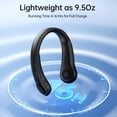 thumbnail image 3 of Portable Neck Fan, Hands-Free Bladeless, 5 Speeds, 4000 mAh Battery Operated Wearable Personal Fan, Twistable, Rechargeable, Gift for Women Men-Black, 3 of 4