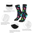 thumbnail image 3 of Rateoe Geometric 1980s Styled Pattern Children's Socks, Socks Gifts ,kids Crew Soft Cotton Socks , Moisture-Wicking, Durable, Ideal for Daily Wear & Sports, 3 of 5