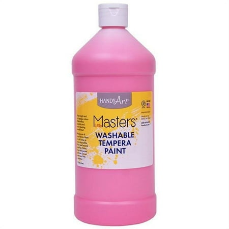 UPC: 0194629073009 | Rock Paint & Handy Art RPC213722-6 Little Masters Washable Tempera Paint Quart Pink – 6 Each